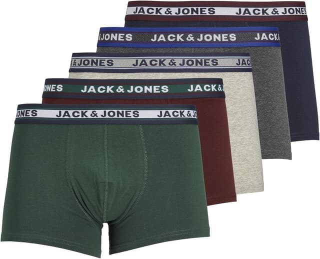 Detalle de Jack & Jones Trunks 5-Pack Dark Grey Melange M