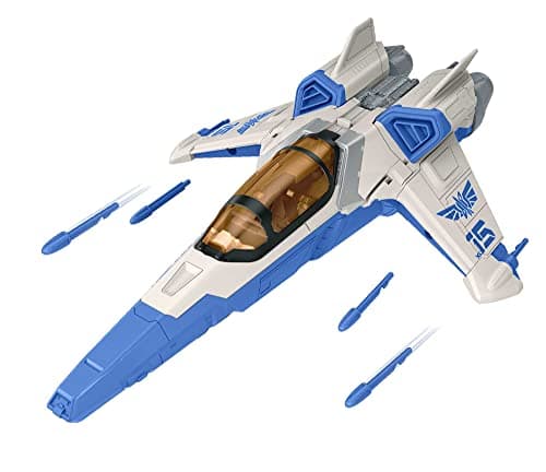 Detalle de Mattel HJJ84 Buzz Lightyear figura XL-15 con nave y lanzadores
