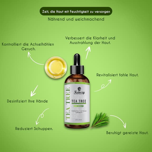 Detalle 2 de Kanzy Teebaumöl Naturrein 60ml Pipette