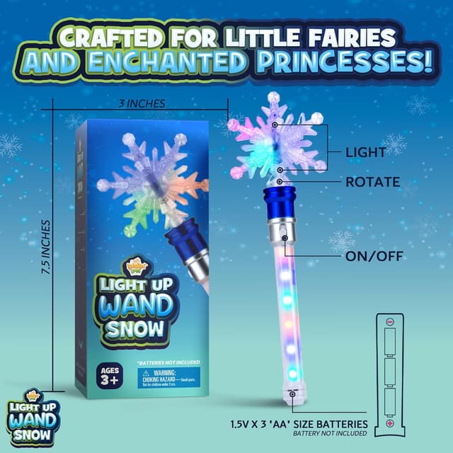Thumbnail 1 de IPIDIPI Snowflake Wand Light Up 🎄