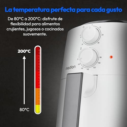 Detalle de MEDION Freidora de aire caliente LIFE P30 L (MD13020), 4,7 l y 1.500 W