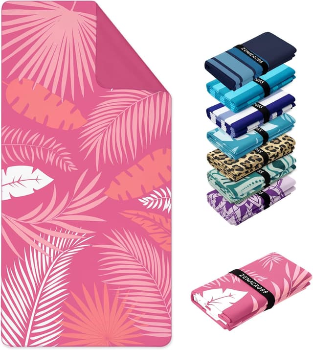 Detalle de ZENACROSS Serviette de plage XXL 180x90 cm