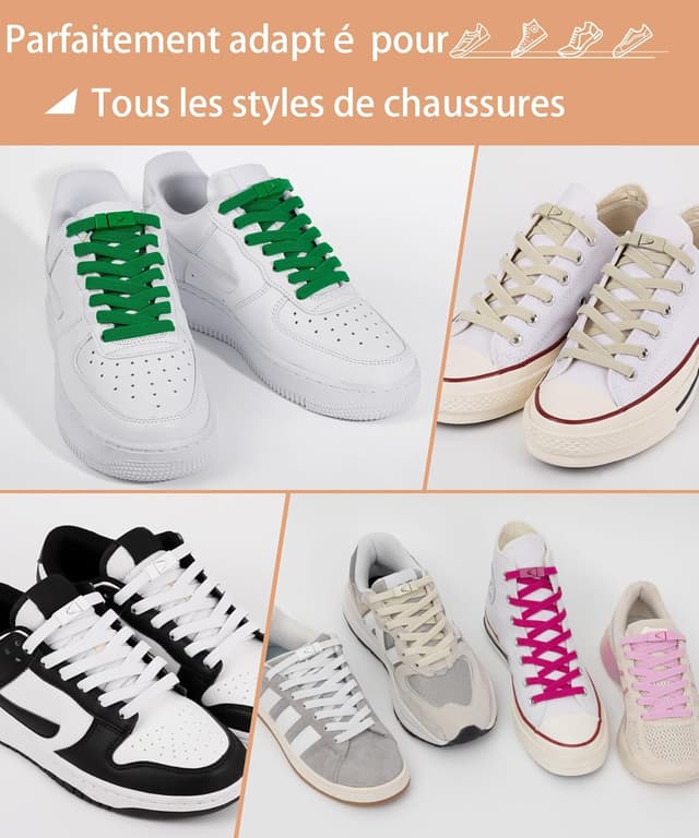 Thumbnail 6 de Stepace Lacets élastiques 8 mm sans laçage