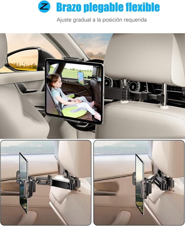 Thumbnail 1 de Zommuei Soporte Tablet Coche 360° para reposacabezas