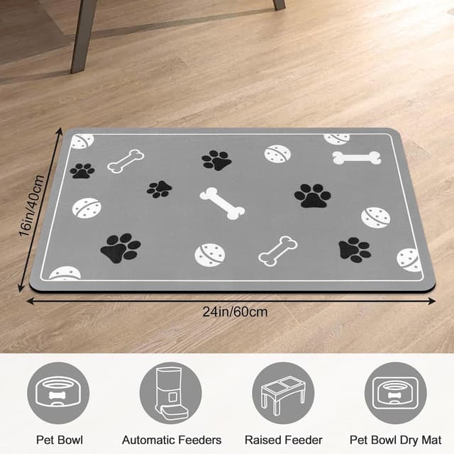 Thumbnail 6 de Mavicen Dog Food Mat (40 x 60cm) – super absorbent, non-slip waterproof bowl mat