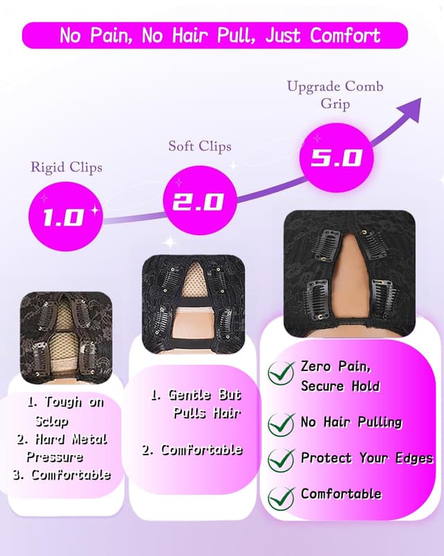 Thumbnail 5 de KinkyStraight V Part Wig 22in