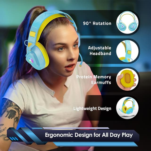 Detalle 2 de Awinnasey PH3 Gaming Headset mit 50 Stunden