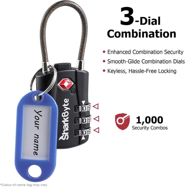 Thumbnail 4 de SharkByte TSA Approved Luggage Locks 3-Pack 🔒