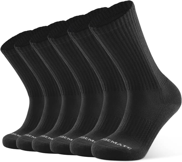 Thumbnail 6 de CLOSEMATE 6-Pack Men’s Cushioned Crew Sport Socks (Winter Training, Hiking & Walking)