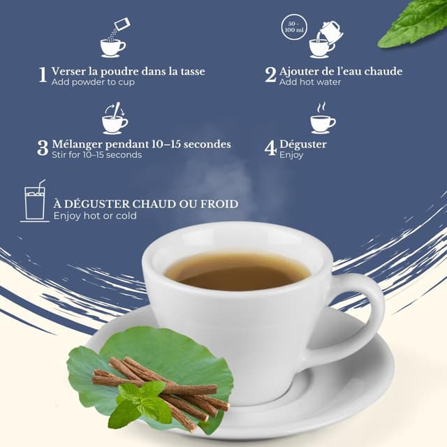 Detalle de SOLENA Rituel Santé Sommeil et Endormissement — Tisane relaxante au granule instantané à la mélisse (15 sachets)