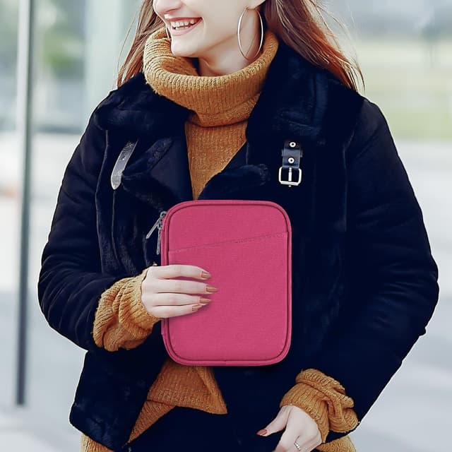 Thumbnail 6 de Vinabilia 6–7 Zoll Sleeve Tasche Hülle für 7" Kindle & weitere E-Reader (Rosenrosa)