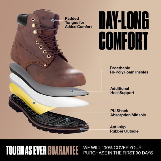 Detalle de Ever Yours Tank work boots, soft toe