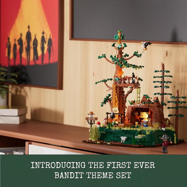 Detalle 2 de Lumibricks Sequoia Banditenlager Western-BAU-Set mit LED – 1.183 Teile, Redwood-Versteck