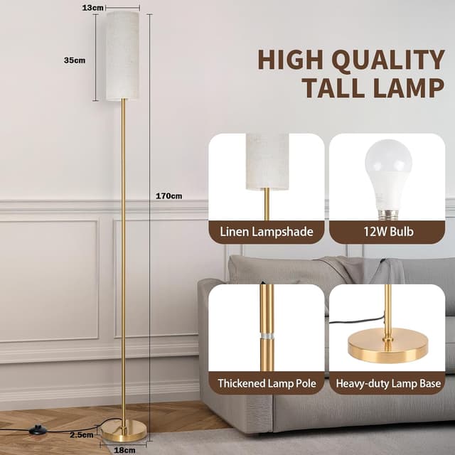 Detalle de Lampada da terra cilindrica 12 W con telecomando