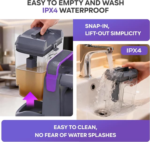 Detalle de X-cotec Lavatappeti 450W 13kPa con doppio serbatoio autopulente e 3 spazzole