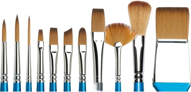 Detalle 2 de Winsor & Newton Cotman Aquarell Synthetikhaar Pinsel 666 – Ein-Strich-Pinsel, langer Stiel