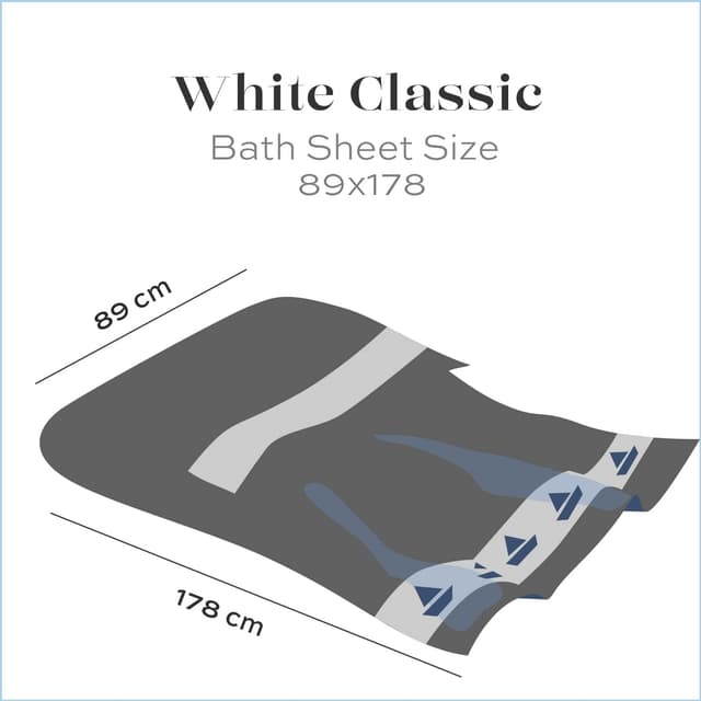 Thumbnail 6 de Hotel Collection White Classic Luxury Bath Sheets 35x70 700 GSM