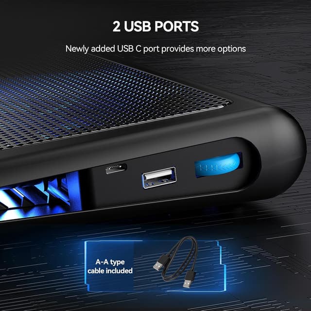 Detalle 2 de TECKNET Laptop Cooling Pad 110mm fans