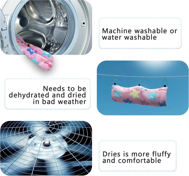 Detalle 2 de QeeHeng Hängematte-Tunnel für Kleintiere 50 x 15 cm