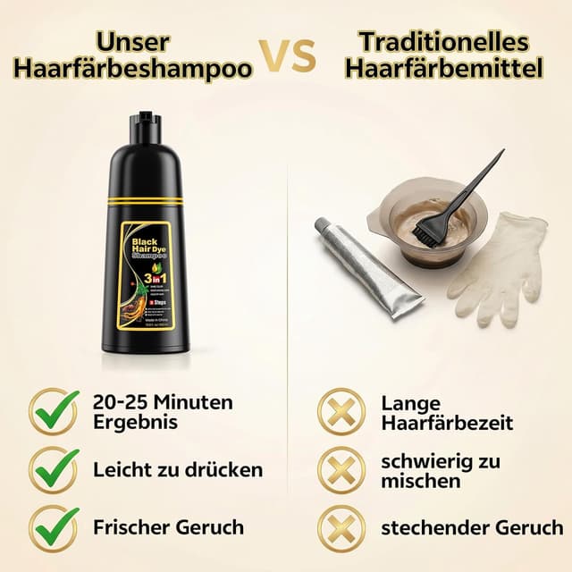 Thumbnail 6 de JUANCHI Schwarzes Haarfärbeshampoo 3-in-1 für graues Haar – Haarfärbeshampoo Schwarz, 500 ml
