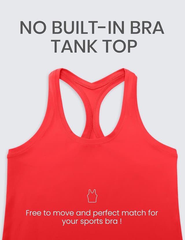 Detalle de CRZ YOGA Butterluxe racerback gym vest top for women (scoop neck, no built-in bra)