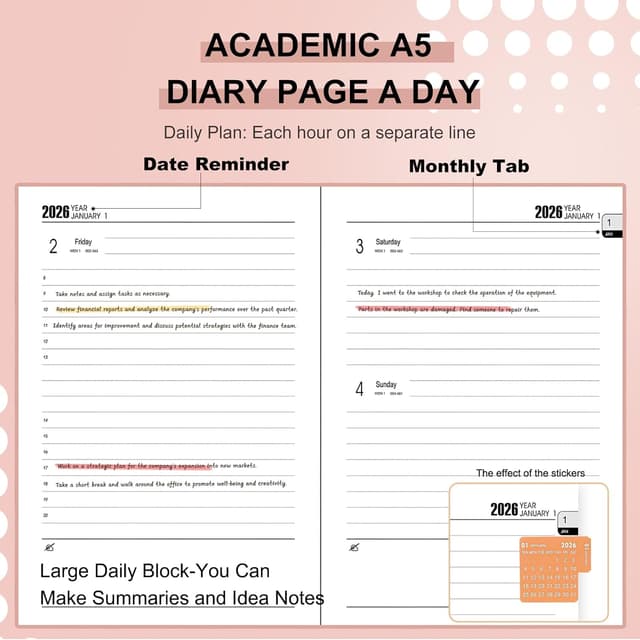 Detalle 2 de Agenda 2026 A5 rose, 14,8 x 21 cm