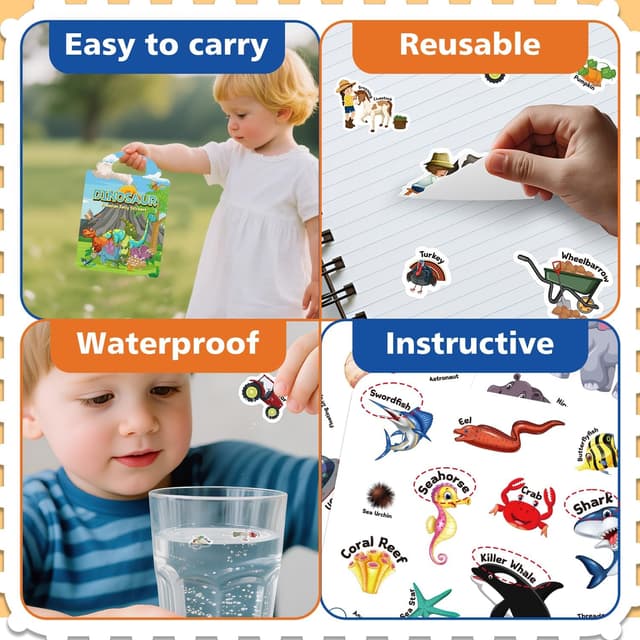 Thumbnail 3 de CREATIVETREES 6-Set Reusable Sticker Book for Toddlers 🎨