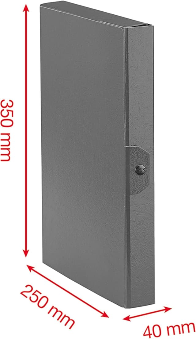 Detalle de Esselte C24 EUROBOX Cartella Progetti con bottone, 25 x 35 cm, dorso 4 cm, blu (confezione da 5)