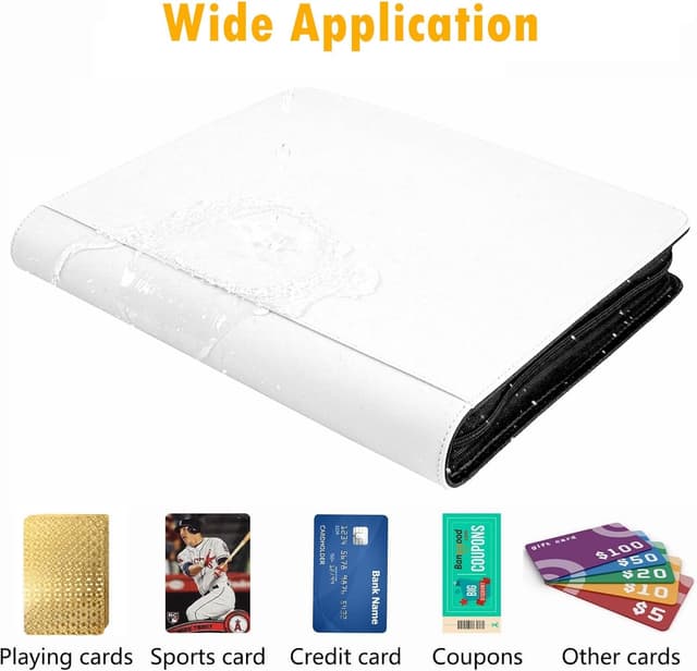 Detalle de 1000+ Pockets Ringless Trading Card Binder (16-Pocket Side Loading, White) for MTG, YuGiOh, TCG & Sports Cards