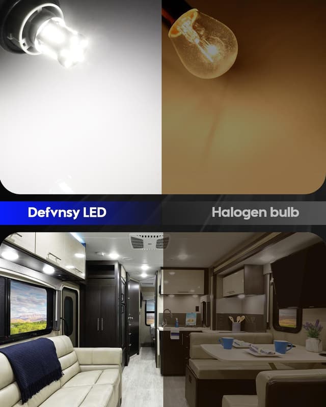 Detalle de Defvnsy 1142 BA15D 12V LED Bulb (White 6000K) – 39x 4014 SMD, Pack of 10