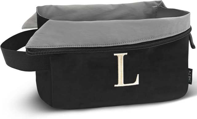 Detalle de A-Z BAG Beauty case da viaggio con apertura ampia e impermeabile (L, Nero)