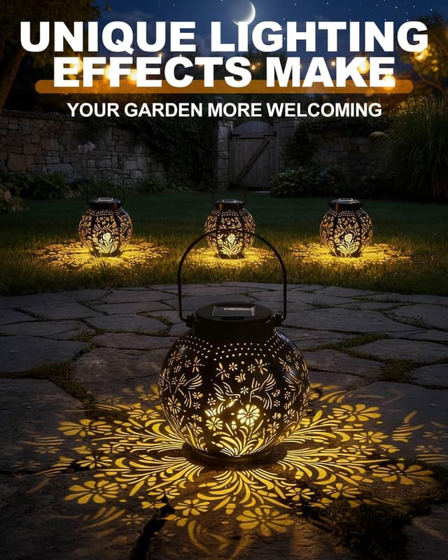 Detalle 2 de KALAHOL Solar Lanterns 2 Pack for garden