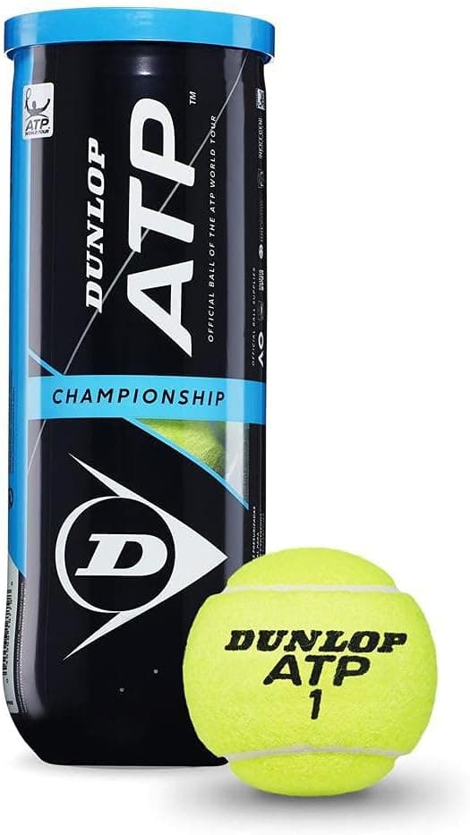 Detalle 2 de Dunlop ATP Championship Tennis Balls for Clay, Hard Court & Grass (1x3 Pet) – Yellow
