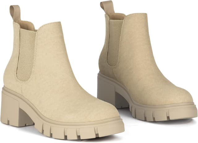 Detalle 1 de Athlefit Chelsea Boots Women Lug Sole Chunky Heel