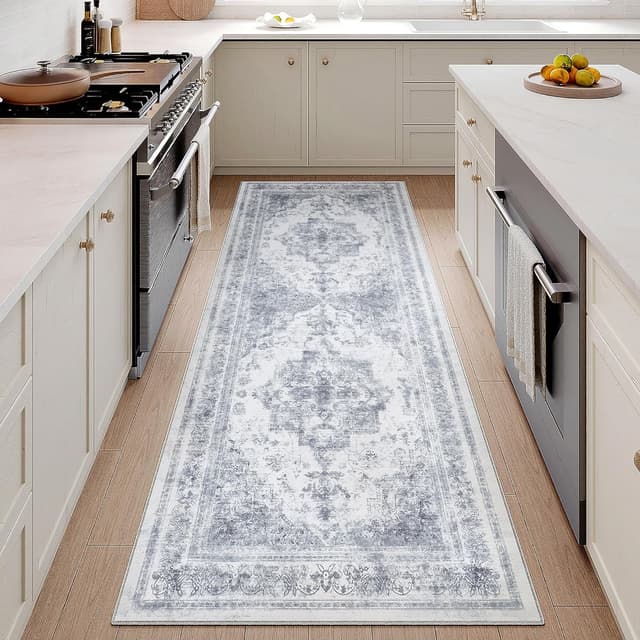 Detalle de HUGEAR Vintage passataia tappeto corridoio blu 60x180 cm antiscivolo lavabile in lavatrice