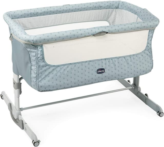 Detalle de Chicco Next2Me Dream berceau cododo avec matelas et rail ouvrant, 0-6 mois (bleu pâle)