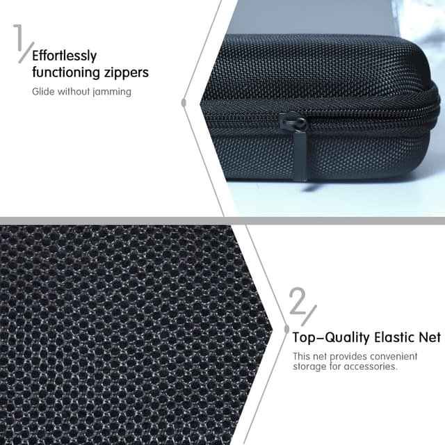 Detalle 2 de Schutztasche Hülle für JBL GO 4 / GO 3 Bluetooth-Lautsprecher (EVA, stoßfest & wasserabweisend) – Schwarz