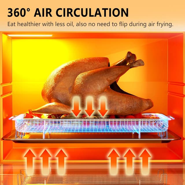 Detalle de OPENICE Air Fryer Basket 15.6" x 11.6" 🍽