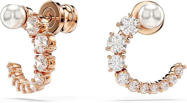 Thumbnail 6 de Swarovski Matrix pendientes aro perla 1 talla blanca