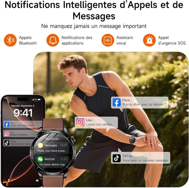Thumbnail 4 de 2026 Nouv’ Montre Connectée Homme 1,43" AMOLED