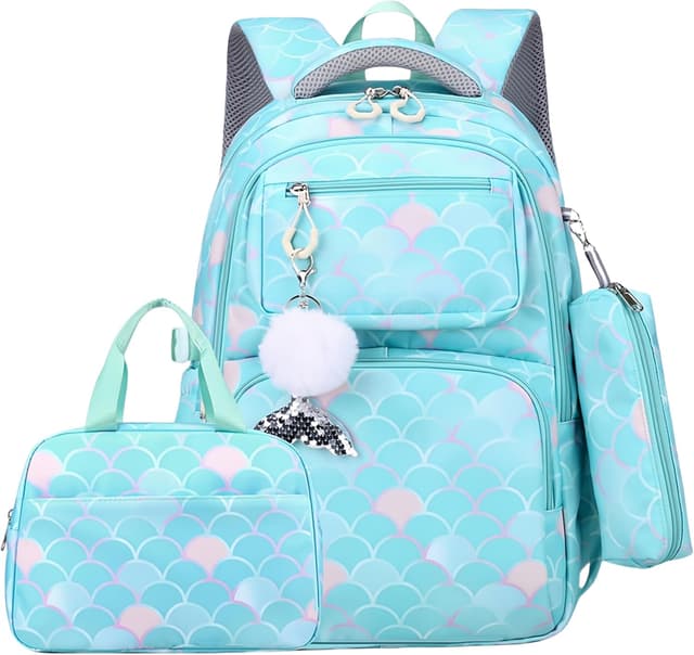 Detalle de VIDOSCLA kids girls school backpack for elementary students (32 x 20 x 46 cm) – colourful book bag