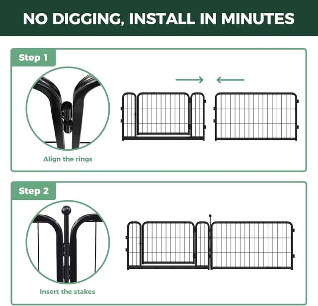Detalle 2 de FXW Yard Garden Fence 29.3 ft heavy duty