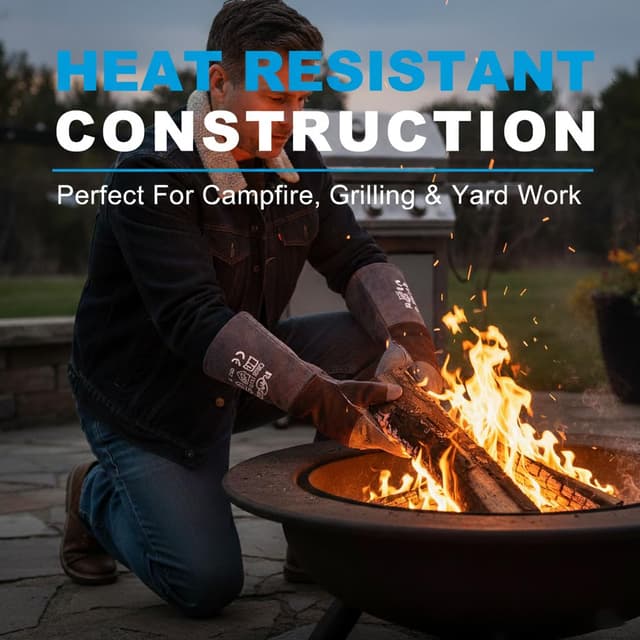 Detalle de RAPICCA Fireplace Gloves 16 inch heat