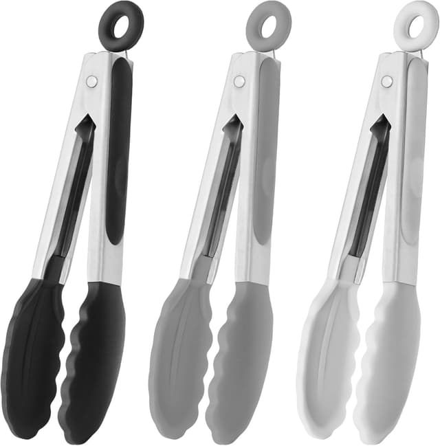 Imagen de HINMAY Small Silicone Tongs 7‑Inch set of 3 🍴 en OfertitasTOP