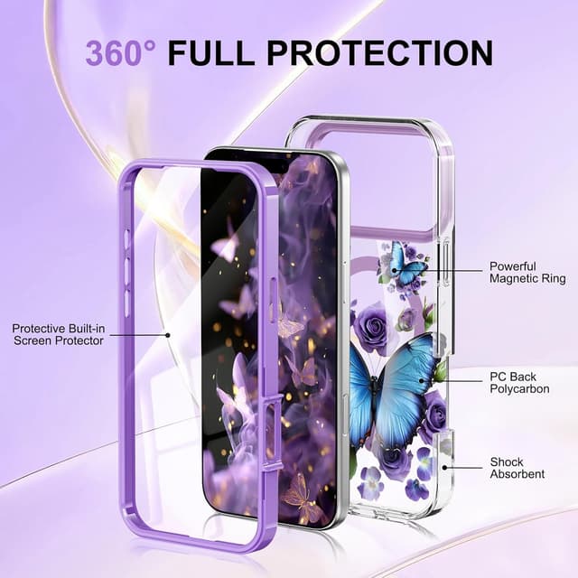 Detalle de STERKER Designed for iPhone 17 Pro Max Case (6.9 in) with Built-in Screen Protector and Magnetic Compatibility