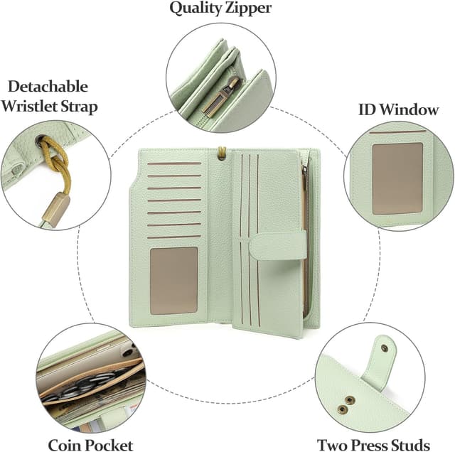 Detalle de GAEKEAO RFID wallet purse 13 card slots