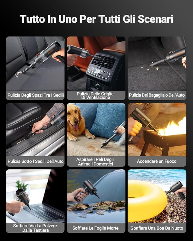 Thumbnail 2 de SEALIGHT Aspirabriciole 32000Pa mini aspirapolvere