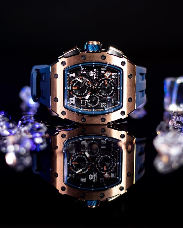 Thumbnail 6 de TSAR BOMBA TB-8204 : montre de luxe pour homme étanche 50 m, verre saphir et mouvement à quartz japonais