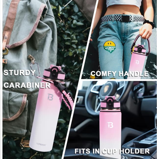 Detalle 2 de TOPBADE borraccia termica 700 ml con 2 tappi