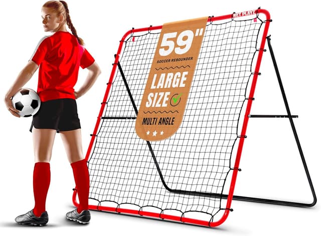 Detalle de TGU Soccer Rebounder Rebound Net (Kick-Back) — Quick-Fold Football Training Net for Kids & All Ages